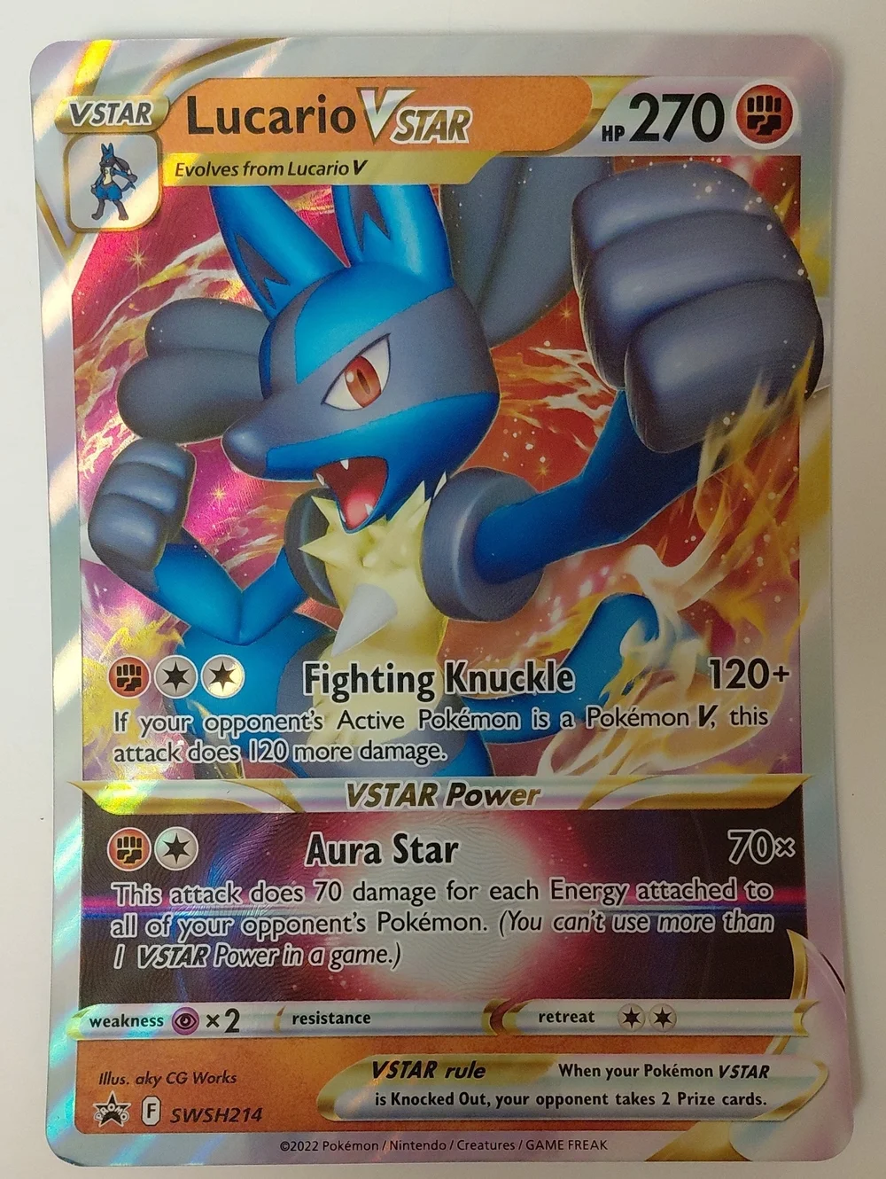 JUMBO Lucario Promo Pokemon Card